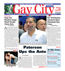 Paterson Ups the Ante EDITORIAL