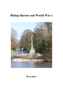 Bishop Burton in World War 1