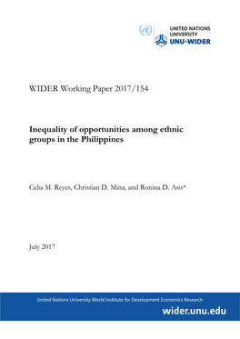 WIDER Working Paper 2017/154