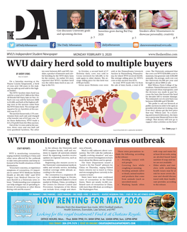 WVU Dairy Herd Sold to Multiple Buyers Ten Were Between 86% and 99% Ayr- in October, a Second Herd of 37 Sold at the Pennsylvania Livestock Cows