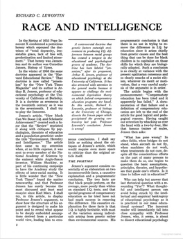 Race and Intelligence