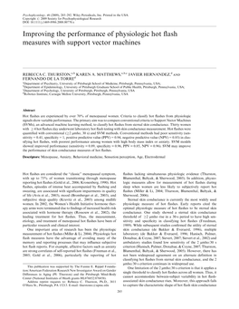 Improving the Performance of Physiologic Hot Flash Measures With