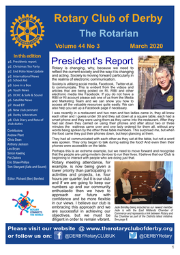 Rotarian Newsletter March 2020