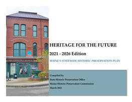 HERITAGE for the FUTURE 2021 - 2026 Edition