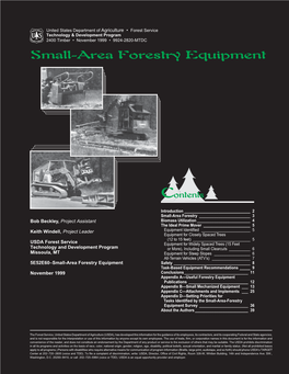 Small-Area Forestry Equipment