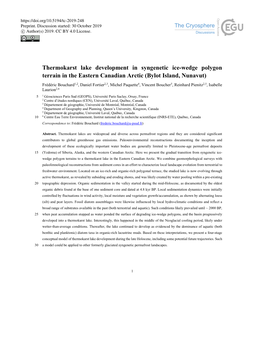 Thermokarst Lake Development in Syngenetic Ice-Wedge Polygon