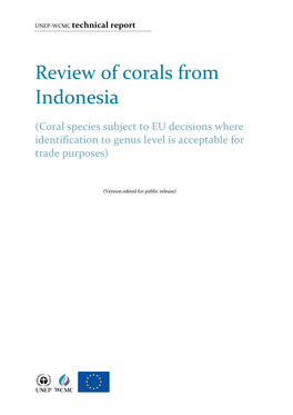 Review of Corals from Indonesia