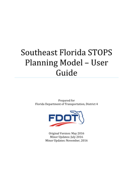 SEFL STOPS Planning Model)