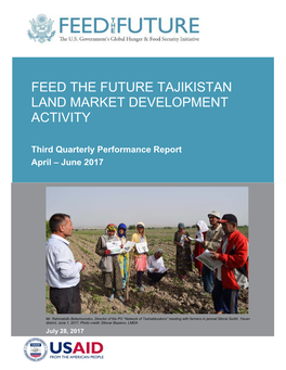 Feed the Future Tajikistan Land Market Development Activity