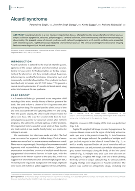 Aicardi Syndrome