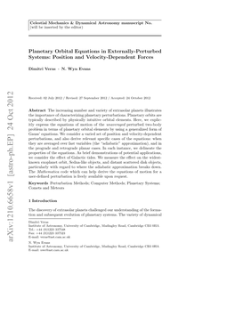 Planetary Orbital Equations in Externally-Perturbed Systems