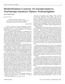 Misidentifications in Science: an Example Based on Scathophaga