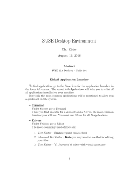 SUSE Desktop Environment