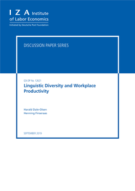 Linguistic Diversity and Workplace Productivity