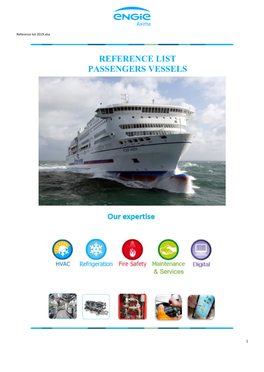 Reference List Passengers Vessels