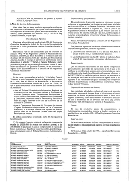 Notlflcacion De Providencia De Apremio Y Requeri­ Suspensiones Y Aplazamientos: Miento Al Pago Por Edicto