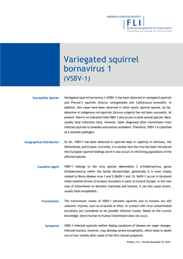 Variegated Squirrel 1 Bornavirus (VSBV-1)