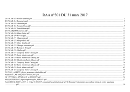 RAA N°301 DU 31 Mars 2017