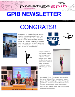Gpib Newsletter Congrats!!