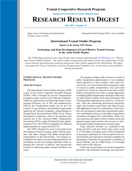 TCRP RRD No. 42-Technology and Joint Development of Cost-Effective