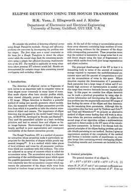 Ellipse Detection Using the Hough Transform H.K