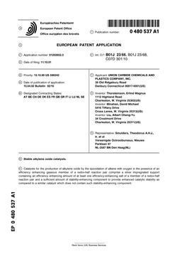 Stable Alkylene Oxide Catalysts