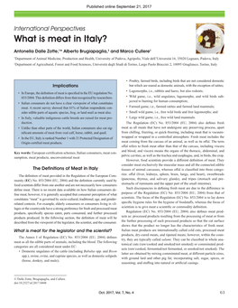 What Is Meat in Italy?