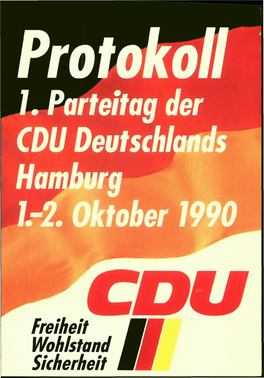 1. Parteitag Der Christlich Demoicratischen Union Deutschlands