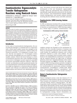 Enantioselective Organocatalytic Transfer Hydrogenation Reactions Ouellet Et Al