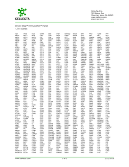 Driver-Map™ Immunenet™ Panel 1,741 Genes