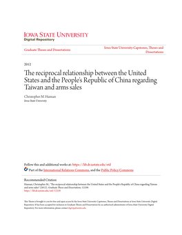 The Reciprocal Relationship Between the United States and the People's