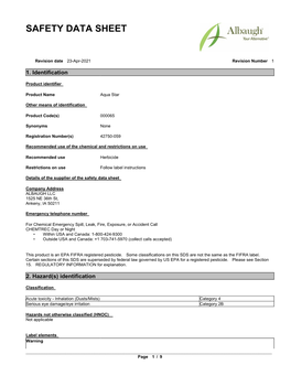 Safety Data Sheet