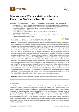 Nanostructure Effect on Methane Adsorption Capacity of Shale With