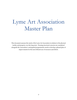 Lyme Art Association Master Plan