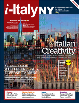 Italian Creativity Celebrating 50 Years of Science and Technology; New York World’S Fair 1965 – Expo Milano 2015