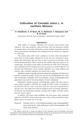 Cannabis Sativa L