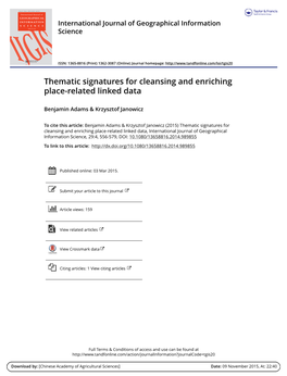 Thematic Signatures for Cleansing and Enriching Place-Related Linked Data