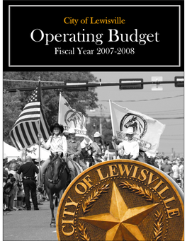 Operating Budget Operating Budget