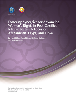 Fostering Synergies for Advancing Women's Rights in Post-Conflict Islamic States