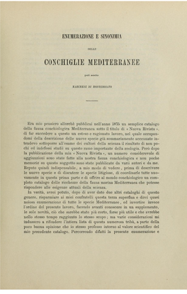 ENUMERAZIONE E SINODINA DELLE Pel Socio MARCHESE 1)1 MONTEROSATI) Era Mio Pensiero Allorchè Pubblicai Nell'anno 1875 Un Sempl