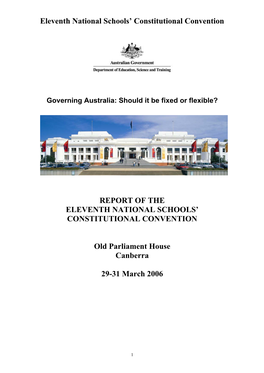 Eleventh National Schools' Constitutional Convention REPORT