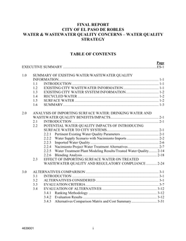 Water Quality Strategy Report