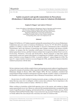 Nuytsia the Journal of the Western Australian Herbarium 30: 279–285 Published Online 10 December 2019