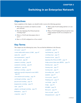 Switching in an Enterprise Network