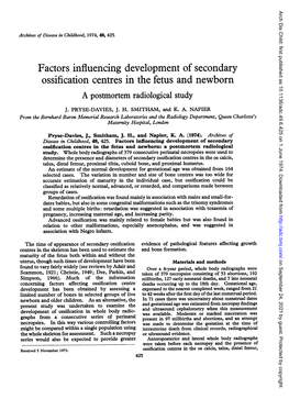 Ossification Centres in the Fetus Andnewborn