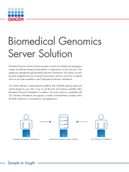 Biomedical Genomics Server Solution