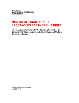 Montreal Quartier Des Spectacles Partnership Brief