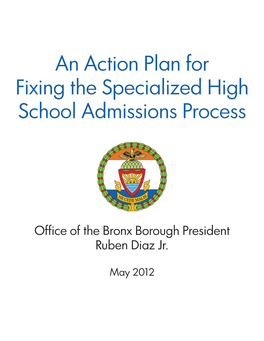 An Action Plan for Fixing the Specialized High School Admissions Process