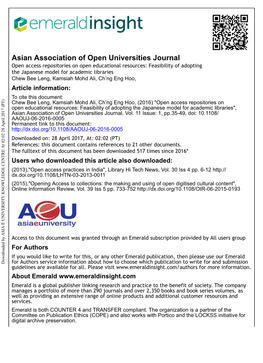 Open Access Repositories on Open Educational Resources