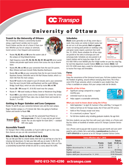 Uottawa Student Transit Facts 2016